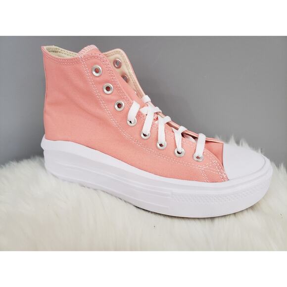 NEW Women's Converse CT Star Move Lift High Shoes A03544C Flamingo Pink 571631C - Picture 3 of 7